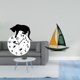 thumbnail image 2 of Reloj de pared,Reloj de pared de gato para sala de estar,dormitorio decorativo.,Figura de velero,Escultura de velero de hierro para decoración de oficina y hogar,Estatua de barco de escritorio, 2 of 8