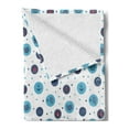 thumbnail image 2 of Nautical Soft Flannel Fleece Throw Blanket, Marine Theme with Fishes Anchor Waves Sea Shells Starfish Gulls Life, Cozy Plush for Indoor and Outdoor Use, 60" x 80", Blue Dark Blue Red, by Ambesonne, 2 of 5