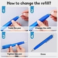 thumbnail image 4 of 6 Pcs Big Pens Jumbo Pen Bulk with Refills Extra Large Ballpoint Pens Black Ink Fat Pens Giant Pen Oversize Retractable, 4 of 5