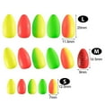 thumbnail image 3 of 50pcs Hot Stoppers Night Bottom Foam Floats Ball Fishing Floats Beads Beans GREEN&YELLOW-M, 3 of 8