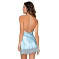 thumbnail image 2 of Dreamgirl Silky Satin Charmeuse Bias Cut Neck Chemise with Eyelash Lace Trims, 2 of 4