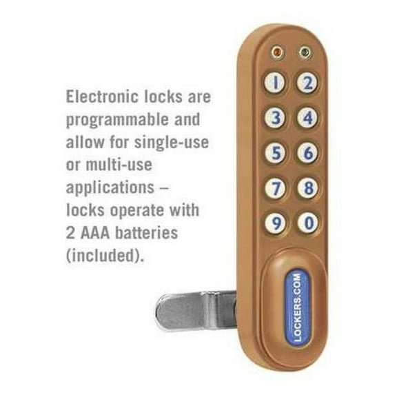 Salsbury Industries 11190BLK Electronic Lock - for Solid Oak Executive Wood Locker Door - Black