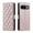 Pink, variant on Phone Case for Google Pixel 10 Pro Card Slots Holder Lattice Magnetic Flip Folio Wallet Hand Strap