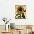 thumbnail image 3 of Nawypu Sunflower Kitchen Decor Simple Life Rustic Wall Decor Vintage Watercolor Sunflower Wall Pictures for Bedroom  Canvas Art Flower Painting Kitchen Wall Decor Gallery Wrapped, 3 of 5