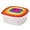 Multicolor-Square, variant on SUMMIT - Plastic Multicolor Salad Bowl Set,Microwave and Dishwasher Safe,Ideal for Baking, Prepping, Cooking and Serving Food (Set of 7) (Purple-Square)