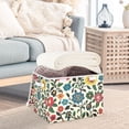 thumbnail image 3 of Yayeee Collapsible Storage Bin with Lid Fabric Closet Decorative Basket with Handles, Vibrant Floral, 3 of 7