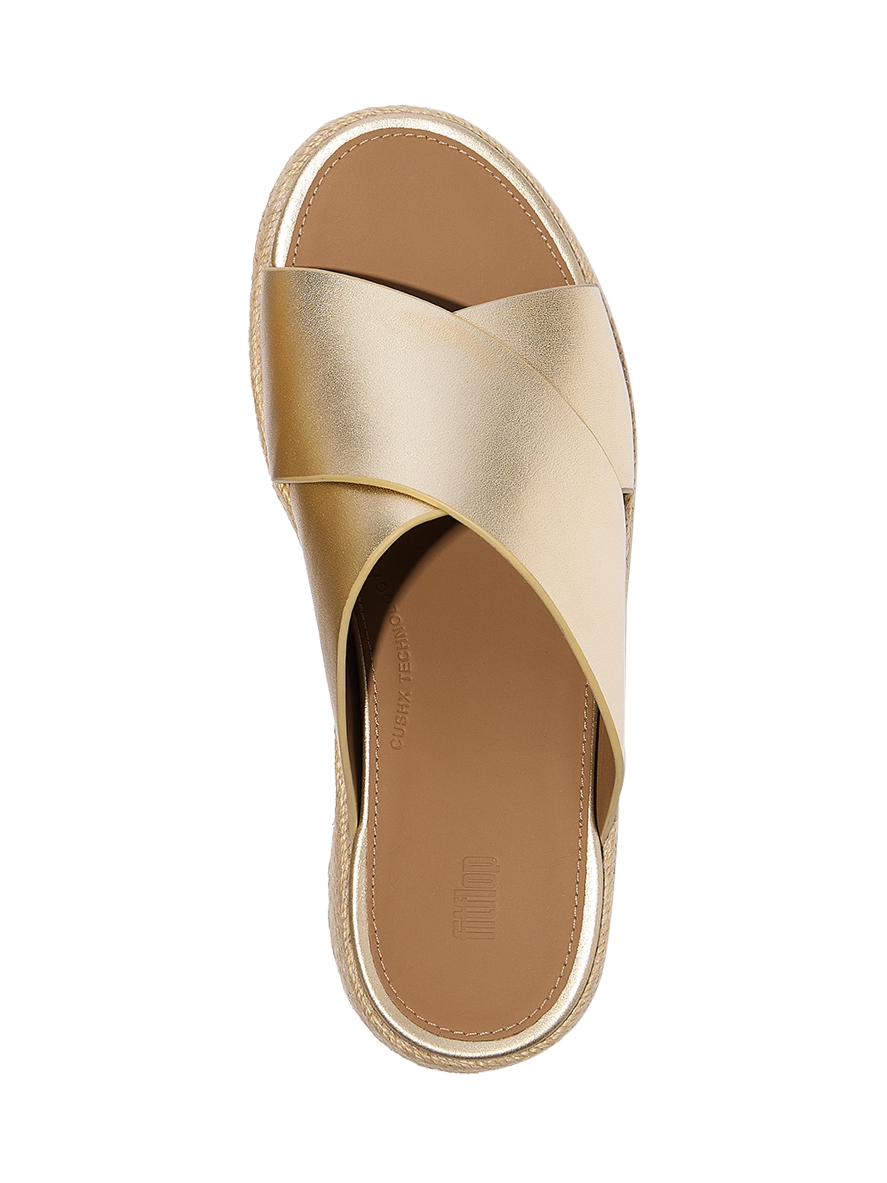 Fitflop Women's Platfforms Espadrille Leather Wedge Cross Slides