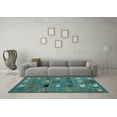 thumbnail image 3 of Ahgly Company Indoor Rectangle Abstract Light Blue Modern Area Rugs, 8' x 12', 3 of 4