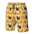 thumbnail image 6 of Uemuo Funny Chicken Pattern Men's Swim Trunks Hawaiian Beach Bathing Suit Swimsuits Beach Quick-Dry Shorts with Pockets-Large, 6 of 9