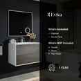 thumbnail image 7 of Eviva Vienna 36 in. Cement Gray and White Wall Mount Bathroom Vanity with White Integrated Acrylic Sink, 7 of 7