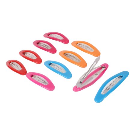 Woman Oval Shape Hairstyle Bendy Snap Hair Clips Assorted Color 6.5cm Long