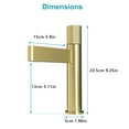 thumbnail image 5 of YZZY Single Hole Bathroom Faucet Single Handle Brushed Gold Bathroom Vanity Sink Faucet, 5 of 5