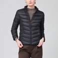thumbnail image 2 of Drses Women's Ultra Light Weight Packable Down Jacket with Removable Hoodie, 2 of 5
