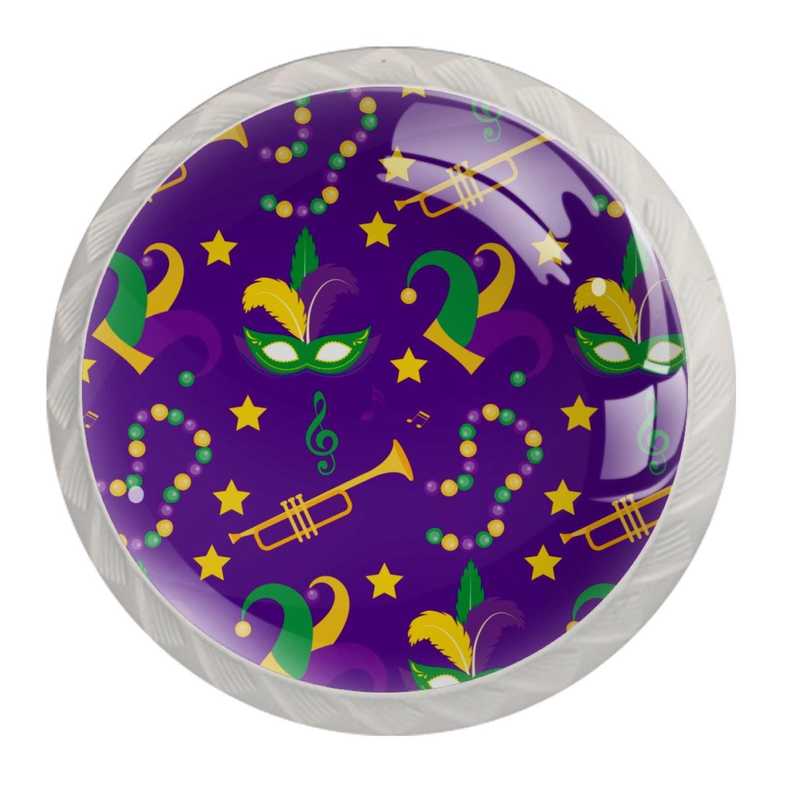 Ownta Carnival Atmosphere Round Glass Drawer Handles Knobs Pulls With