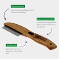 thumbnail image 3 of Paws & Alcott 067155 Bamboo Flea Comb Rotating Pins, 3 of 5