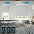 thumbnail image 3 of Keego Motorized Shade Remote Control App Control Voice Control Silent Rechargeable Blackout Roller Blinds Auto Window Blinds Grey,51.0"w x 46"h, 3 of 8