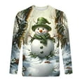 thumbnail image 3 of Betivan Mens Christmas Shirts Casual Holiday Hem Crewneck Sweater Trendy Long Sleeve Loose Fit Xmas Tree Pullover Tops, 3 of 5