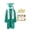 ZA-Green-kids outfits, variant on Kids 2026 Graduation Uniform 4 Piece Long Sleeve Gown with Cap & Stole 8-14 Years