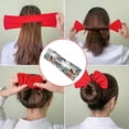 thumbnail image 3 of Qarigey Banda para el cabello para mujer, banda para el cabello de tela de moda portátil, coleta, accesorio para la cabeza, para fiesta de Ropa, zapatos y accesorios Miscelánea Rosa blanca, 3 of 6