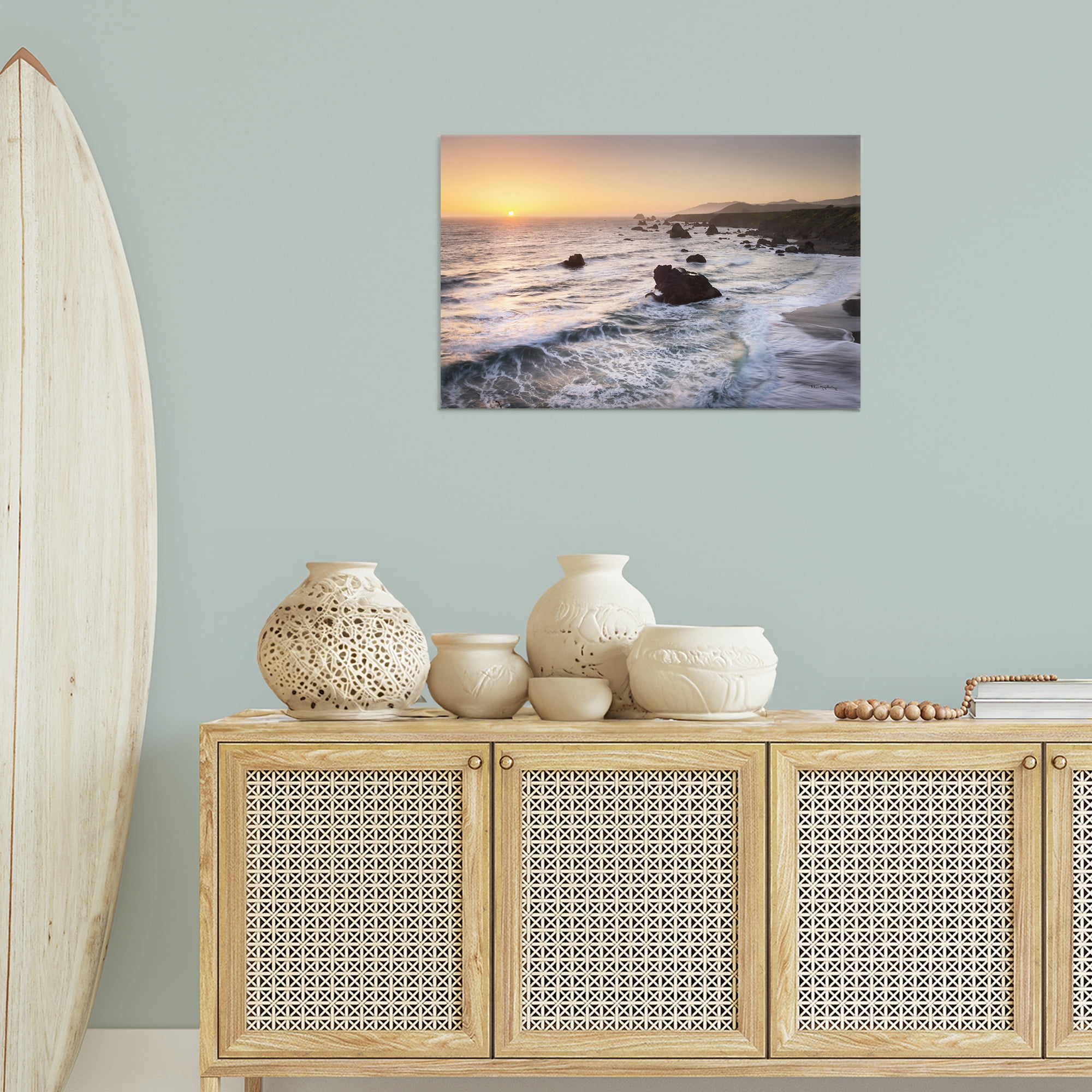 Stupell Industries Sonoma Coast Sunset Nautical & Beach Photography Wrapped Canvas Art Print Wall Art, 30 x 20
