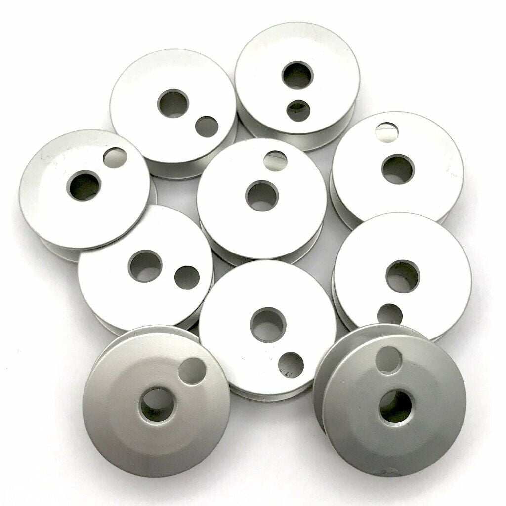 10 Large Aluminum Bobbins 148603001 For Brother LS2B837, B877