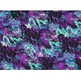 thumbnail image 2 of Zelouf Charmeuse Print  , Sewing, DIY, Crafts Fabric by the Yard, Purple/green, 1 Yard, 2 of 2