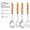 4 Pcs Spoons and Forks, variant on Bamboo Handle Silverware Set, 4Pcs Flatware Set, Stainless Steel Cutlery Eating Utensils Include Forks Spoons and Knives for Daily Use and Party
