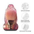thumbnail image 4 of Honeii Makeup Brush on Pink Glitter Print Car Seat Cover,Car Interior Covers,Universal Fit Seat Protector, Compatible with Most Cars, SUVs, Trucks, and Vans, 4 of 5