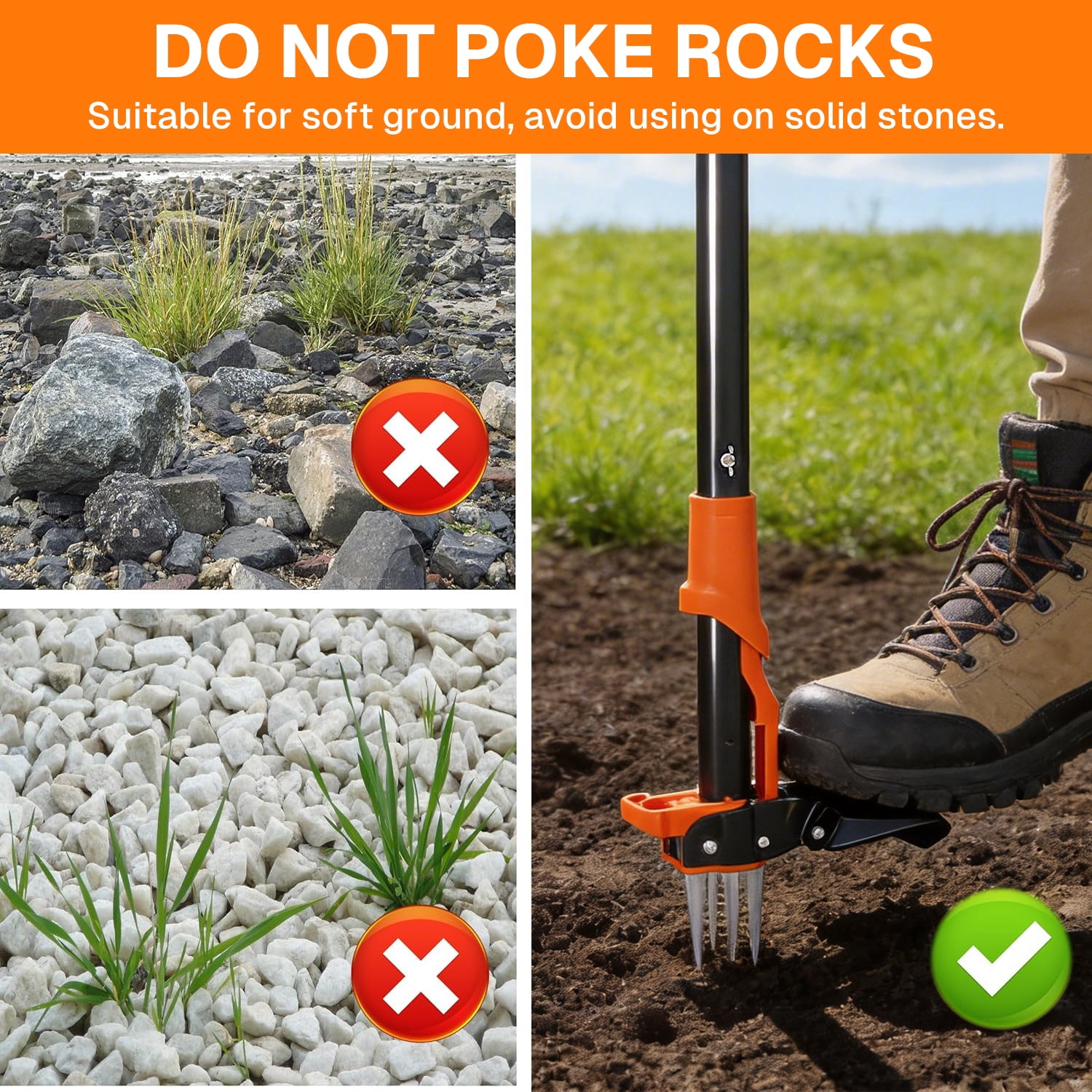 BN-LINK Weed Puller Tool，Stand Up Weed Puller with Long Handle，4 Claw Steel Head Weeder Tool for Lawn, Yard, Garden, Crabgrass, Dandelion Picker, Weed Remover