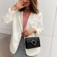 thumbnail image 3 of Bolsos de hombro con cadena de color sólido Bolsos cruzados de cuero PU para mujer (Negro) Tmvgtek Para estrenar, 3 of 9