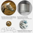 thumbnail image 5 of Designart 'Close Up Portrait Of Brown Horse With White Ears' Farmhouse Circle Metal Wall Art 36x36 - Disc of 36, 5 of 5