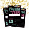 thumbnail image 2 of Darling Souvenir Black Birthday Invitation Card 28 Pcs Fill or Write In Blank Invites Printable Party Supplies 5 x 7 Inches, 2 of 5