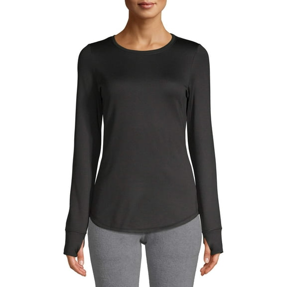 ClimateRight by Cuddl Duds Women's thermal guard long underwear long sleeve crew neck top