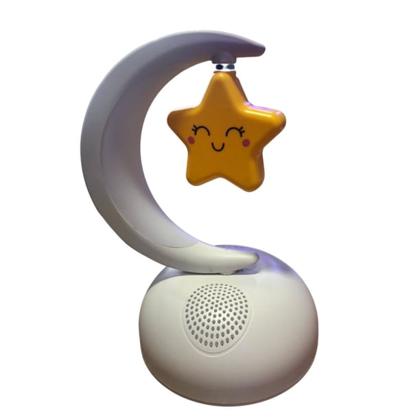 Lampara Con Bocina Integrada En Forma De Luna Con Estrella Flotante Gadgets and Fun Estrella flotante