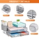 thumbnail image 4 of Organizador de Escritorio con Cajones de Malla de 3 Niveles Marbrasse Caddy Plata, 4 of 6