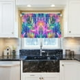 thumbnail image 5 of Yayeee Kitchen Curtains Light Filtering 27"x24" Rod Pocket Short Cafe Window Panel, Colorful Starfish, 5 of 7