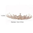 thumbnail image 5 of NIBOLOG Tiara Crown Shiny High Stability Fashionable Women Wedding Queen Crown Wedding Accessories, 5 of 8