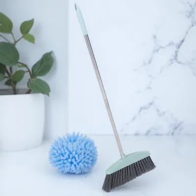 PENIKOKO Handle Broom with Stainless Steel Handle, Cleaning Brush, 1 Piece