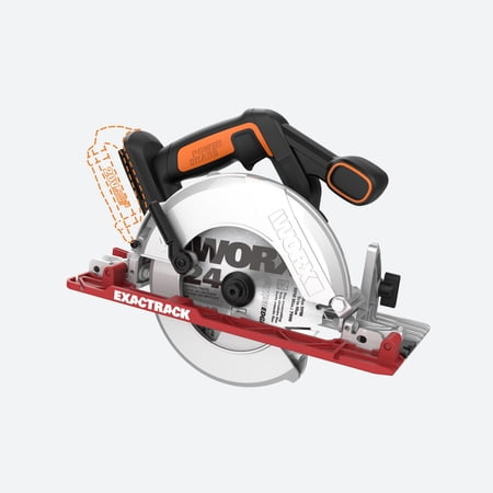 UPC: 0845534016932 | Worx WX530L.9 20V Power Share ExacTrack 6.5  Cordless Circular Saw (Tool Only)