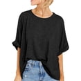 thumbnail image 4 of Women Oversized T-Shirt Summer Casual Short Sleeve Loose Tee Tops, 4 of 7