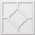 thumbnail image 2 of Ekena Millwork CMP20EY-01000 20 in. OD x 1 in. ID Square Embry Architectural Grade PVC Contemporary Ceiling Medallion, 2 of 4
