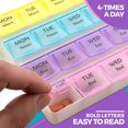 thumbnail image 3 of EIGTHTAIL Weekly Pill Organizer  4-Times-a-Day  BPA-Free Plastic Container, 3 of 9
