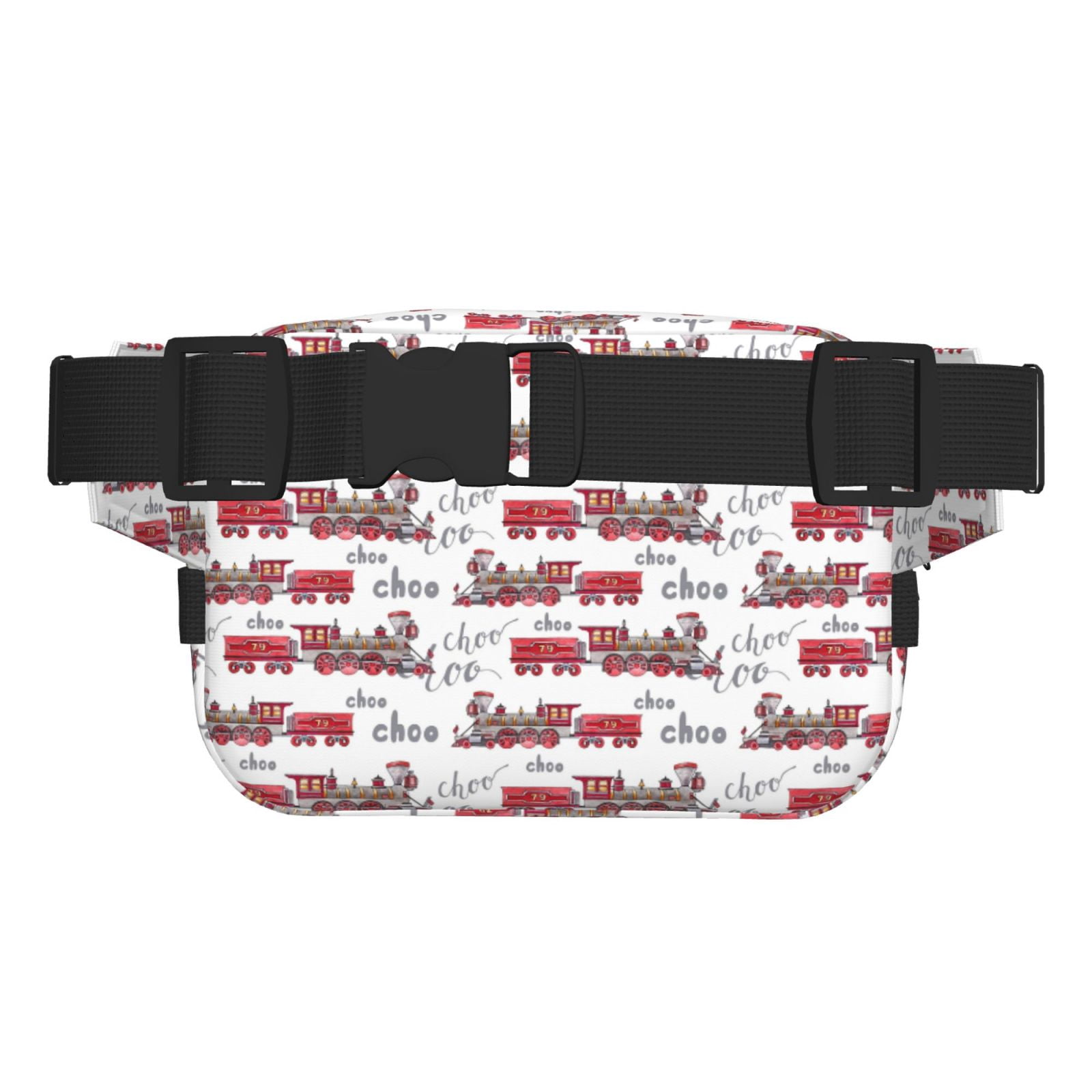 Hirioo Retro Train for Double Layer Waist Bag Adjustable Fanny Pack For Travel Running Hiking