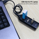 thumbnail image 2 of Hub USB de 4 puertos Divisor USB 2.0/1.1 portátil de 1 metro compatible con carga, 2 of 8