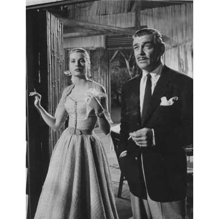 Grace Kelly Clark Gable - Grace Kelly and Clark Gable in Mogambo Photo Print