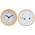 thumbnail image 4 of Reloj despertador de madera silencioso, reloj de mesa redondo, estilo nórdico Simple (batería no incluida), 4 of 8