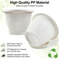 thumbnail image 4 of DEA Plastic Flower Pots Planters for Indoor Plants,4 Pack 16 Inch White Plant Pots with Drainage Hole&Tray,Modern Decorative Large Plant Pot with Saucer for Indoor Outdoor Plants Garden House Planter, 4 of 14
