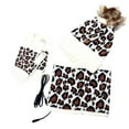 thumbnail image 2 of ZHOGXU Winter Beanie Hat Scarf Gloves Set For Women And Men Leopard Print Caps Long Scarf Touchscreen Gloves Knitted Warm Comfortable Outfits 3 Pack For Daily Wear White One Size, 2 of 4