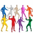 thumbnail image 4 of Traje Zentai de cuerpo entero para adultos, traje ajustado de segunda piel de licra para hombre, disfraz de Cosplay para fiesta de Halloween, mono negro y verde, 4 of 5