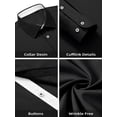 thumbnail image 2 of sogami Men's Stylish Button Down Shirt Wrinkle Free Long Sleeve Business Casual Shirt, 2 of 6